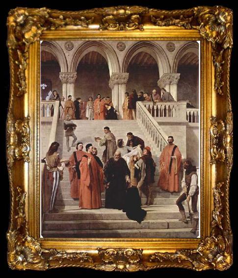framed  Francesco Hayez The Death of the Doge Marin Faliero, ta009-2
